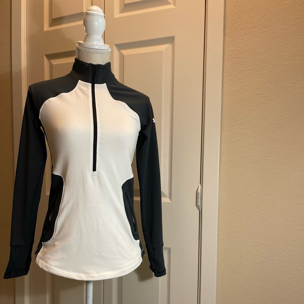 Under Armour Women's ColdGear® Reactor ½ Zip in White/Black, Sz Small